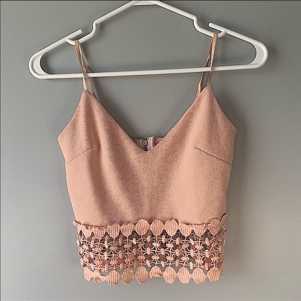 Baby pink cropped top